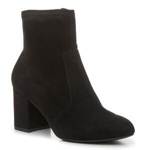 Kelly & Katie Kees Black Suede Block Heel Ankle Booties